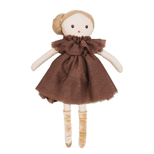 Текстильная кукла Mrs. Ertha "Maggie Lu", кремовая с шоколадным, 34 см